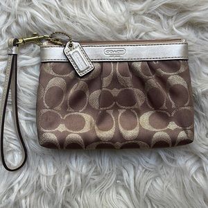 Coach Gold Wristlet